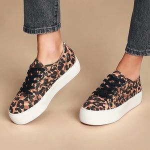 Steve Madden EMMI Leopard Platform Sneakers